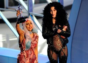 Lady Gaga with Cher (right)