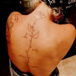 Lady Gaga's Rose tattoo on her back