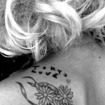 Lady Gaga's Tokyo Love tattoo on her left shoulder