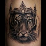Ranveer Allahbadia's lion face tattoo