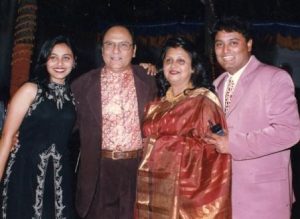 Rani Mukerji with her parents and brother